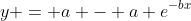 y = a - a e^{-bx}