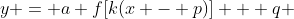 y = a f[k(x - p)] + q 