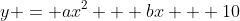 y = ax^2 + bx + 10