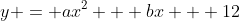 y = ax^2 + bx + 12