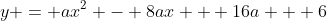 y = ax^2 - 8ax + 16a + 6