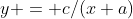 y = c/(x+a)