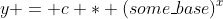 y = c * (some\_base)^x