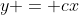 y = cx