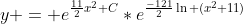 y = e^{\frac{11}{2}x^2+C}*e^{\frac{-121}{2}\ln (x^2+11)}