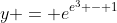 y = e^{e^3 - 1}