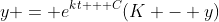 y = e^{kt + C}(K - y)