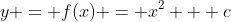 y = f(x) = x^2 + c