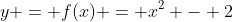 y = f(x) = x^2 - 2
