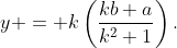 y = k\left(\frac{kb+a}{k^2+1}\right).