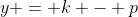 y = k - p