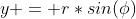 y = r*sin(\phi)