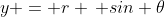y = r \, sin \theta