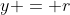 y = r~sin(\theta)