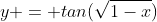 y = tan(\sqrt{1-x})