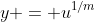 y = u^{1/m}