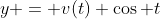 y = v(t) \cos t