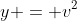 y = v^2