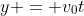 y = v_0t~sin(\theta) - 4.9t^2