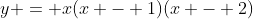 y = x(x - 1)(x - 2)