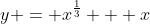 y = x^{\frac{1}{3}} + x