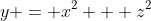 y = x^2 + z^2