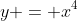 y = x^4