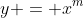 y = x^m