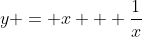 y = x + \frac{1}{x}