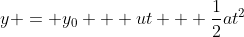 y = y_0 + ut + \frac{1}{2}at^2