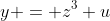 y = z^3 u