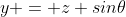 y = z sin\theta