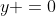 y =0