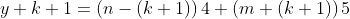 y+k+1=\left(n-(k+1)\right)4+\left(m+(k+1)\right)5
