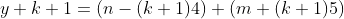 y+k+1=\left(n-(k+1)4\right)+\left(m+(k+1)5\right)