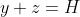 y+z=H
