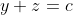 y+z=c