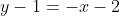 y-1=-x-2