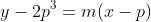y-2p^3=m(x-p)