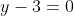 y-3=0