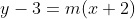 y-3=m(x+2)