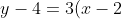 y-4=3(x-2)
