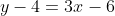 y-4=3x-6
