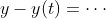 y-y(t)=\cdots