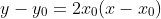 y-y_0=2x_0(x-x_0)