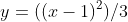 y=((x-1)^2)/3