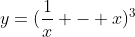 y=(\frac{1}{x} - x)^3