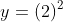 y=(2)^2