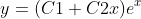 y=(C1+C2x)e^x