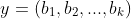 y=(b_1,b_2,...,b_k)